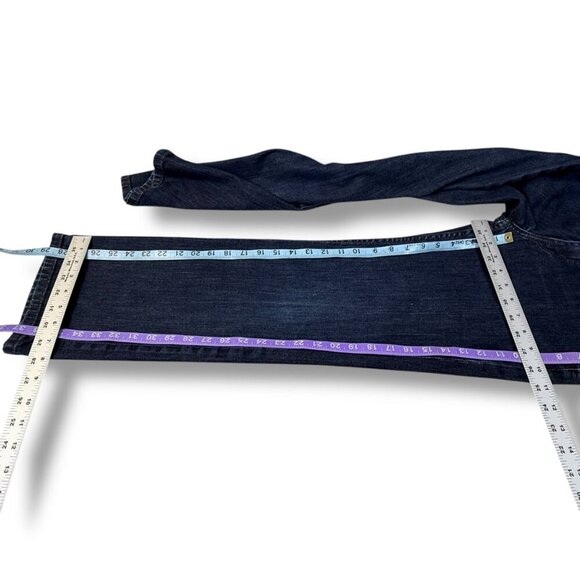 Volcom Mens Blackhart Jeans Size 28x29 Relaxed Fit Dark Wash Denim Straight-Leg - Picture 9 of 14